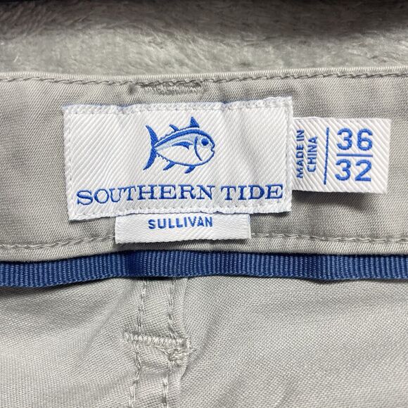 Southern Tide Sullivan 5-Pocket Men's W36 L30 Soft, Flexible Grey Chino Pants - Picture 11 of 13